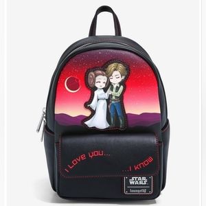 Loungefly Star Wars Princess Leia & Han Solo I Love You Mini Backpack